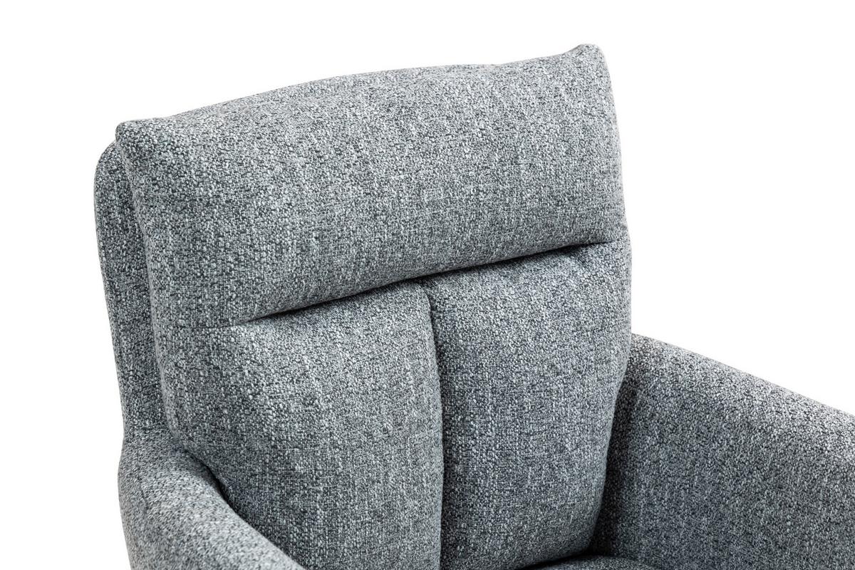 Armlehnstuhl Ella Ella - Schwarz/Grau, KONVENTIONELL, Textil/Metall (60/95/67cm) - MID.YOU