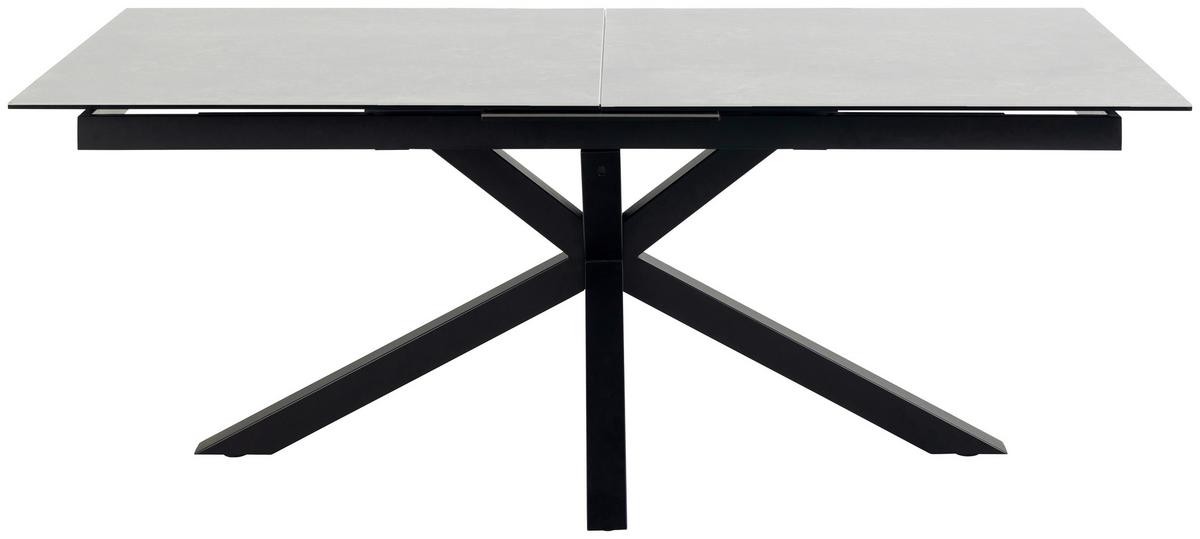 Esstisch ausziehbar Heaven 200-240x100x76cm Schwarz/Weiß - Schwarz/Weiß, Trend, Keramik/Metall (200-240/100/76cm) - MID.YOU