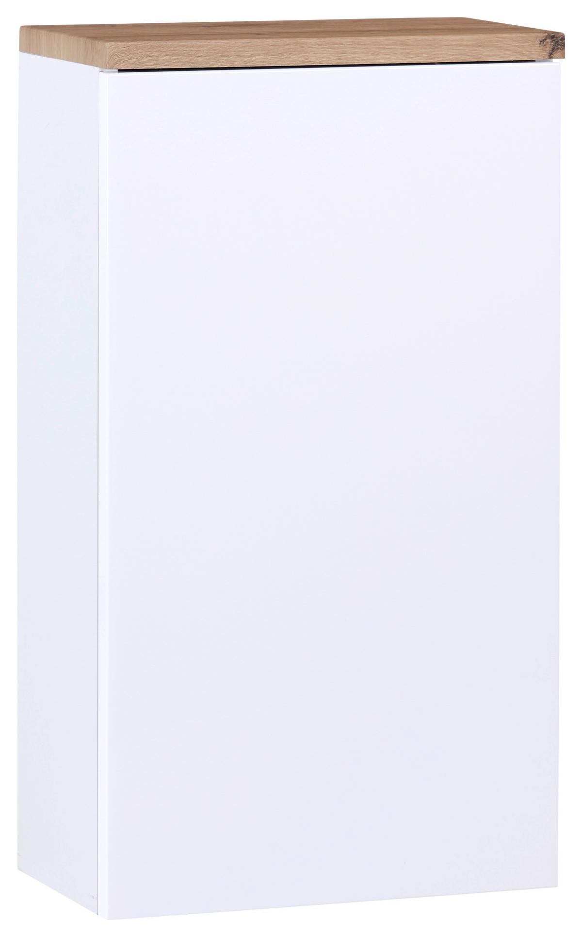 Hängeschrank grifflos Marbella B: 40 cm Weiß/Eiche Dekor - Weiß, MODERN, Holzwerkstoff (40/70/20cm)