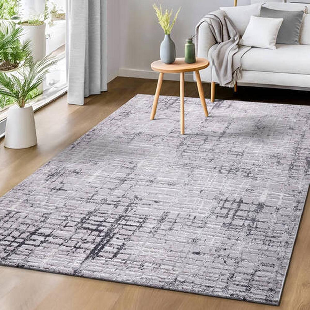 Läufer Evra - Dunkelgrau, Design, Textil (80/300cm)