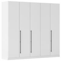 Skriňa s otočnými dverami SAFARI, šírka 226 cm - čierna/sivá, Konventionell, kov/kompozitné drevo (226/210/54cm) - Based