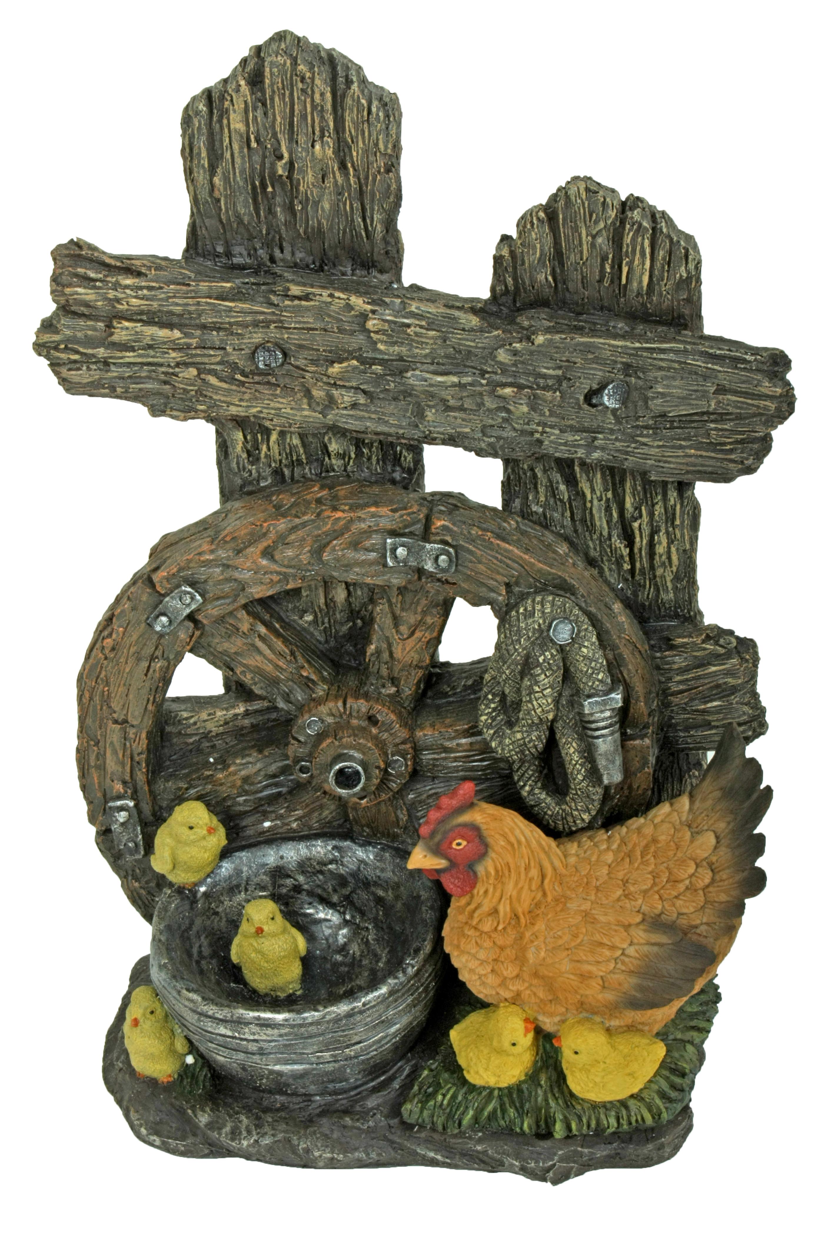 Gartenbrunnen Helios Braun/ Silberfarben/Gelb inkl.zubehör - Gelb/Silberfarben, Basics, Kunststoff (21/60,5/40cm)