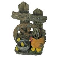 Gartenbrunnen Helios Braun/ Silberfarben/Gelb inkl.zubehör - Gelb/Silberfarben, Basics, Kunststoff (21/60,5/40cm)