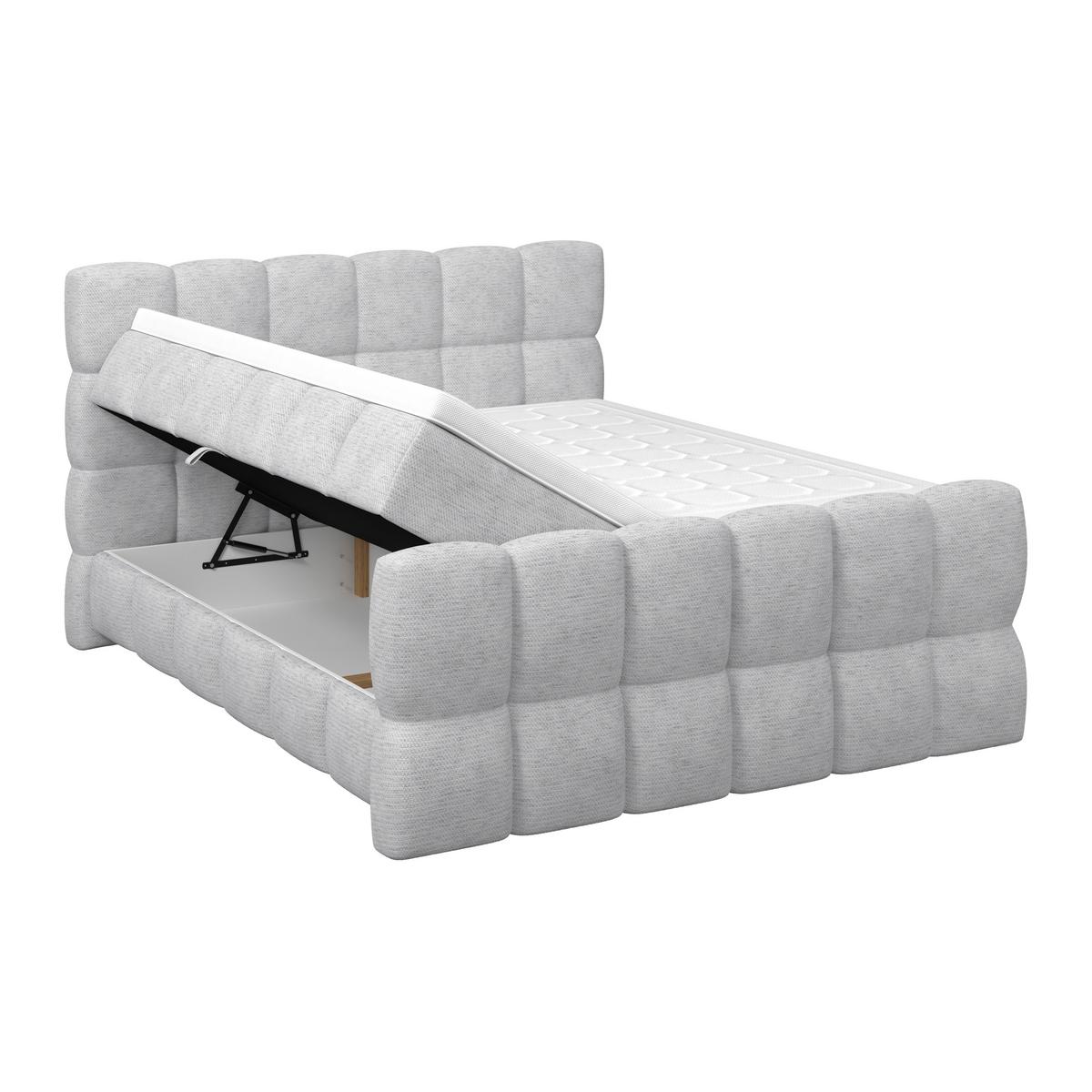 Boxspringbett Brisbane inkl. Bettkasten 180x220 - Champagner/Schwarz, Trend, Holz/Holzwerkstoff (180/220cm) - Sembella