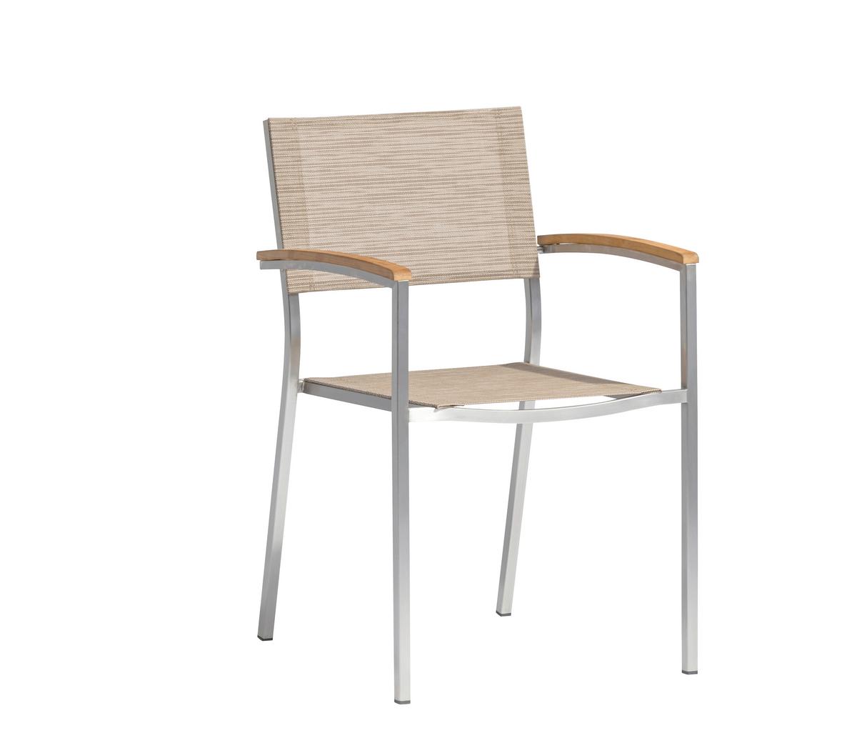 Gartengarnitur 7-Tlg. Holz/Metall/Textil - Sandfarben/Anthrazit, Basics, Holz/Textil (180/78/90cm) - Gardenson