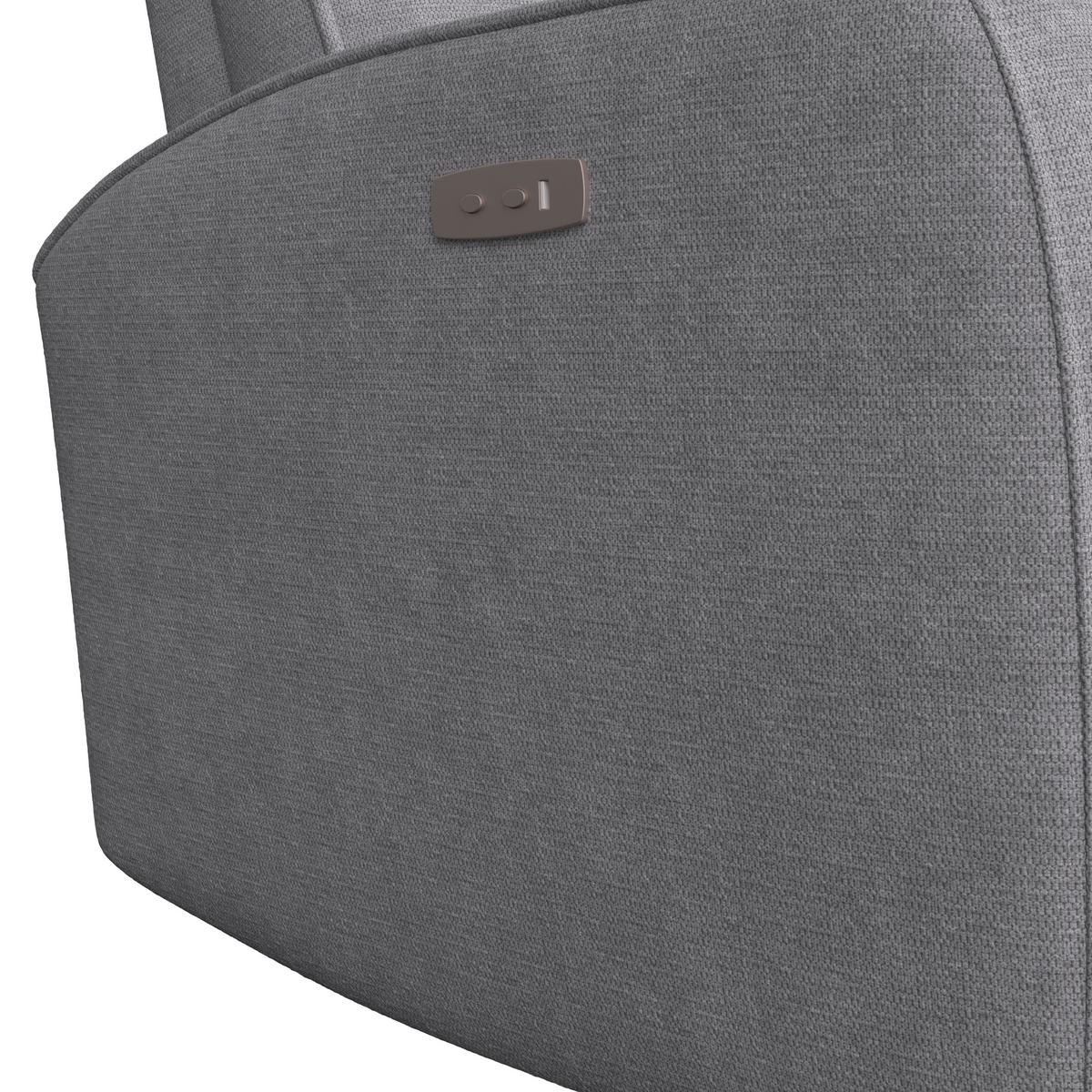 Tv-fotel Leon - sötétszürke, Basics, műanyag/textil (80/102/96cm) - Best Price