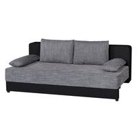 Schlafsofa mit Bettkasten Lucy Schwarz/Grau - Schwarz/Grau, Design, Holzwerkstoff/Textil (200/90/103cm) - P & B