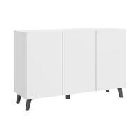 Sideboard Phuket 120 Weiß B: 120 cm - Schwarz/Weiß, Design, Holzwerkstoff (120/76/39cm) - P & B