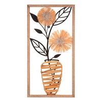Wanddeko Vaso Naturfarben, Schwarz B: 40 Cm - Basics, Holzwerkstoff/Metall (40/3.5/80cm)