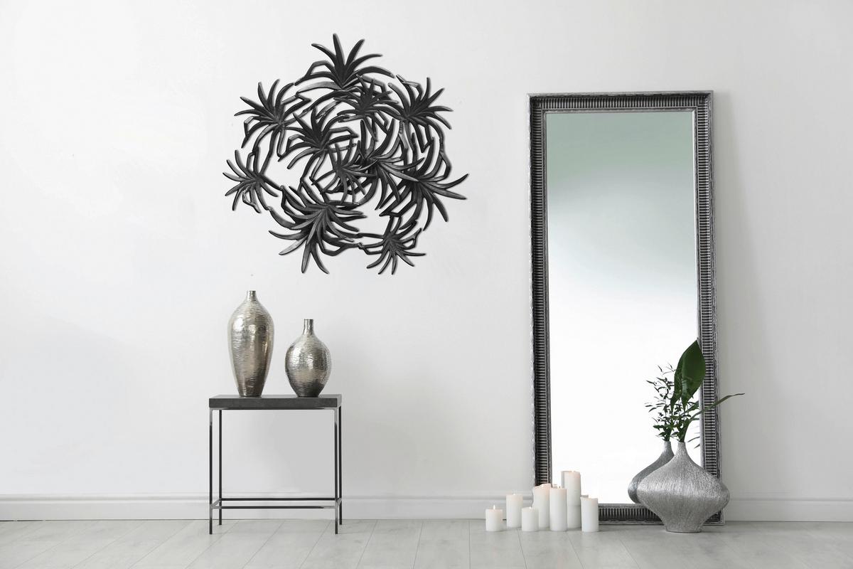 Wanddeko Domizil Schwarz, 70x9 Cm - Schwarz, LIFESTYLE, Metall (70/9/70cm) - Kayoom