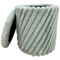 Taburet CADY, zelená tk.kožešina, max.120 kg - zelená, Romantický / Rustikální, kompozitní dřevo/textil (37/40cm) - Mömax