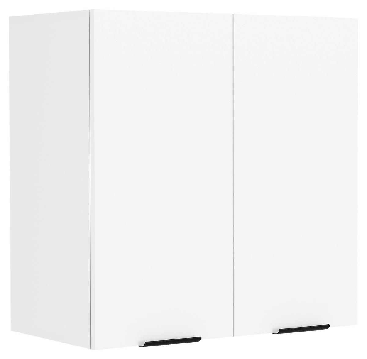 Küchenoberschrank Fasola 60 Cm Weiß 2 Drehtüren - Weiß, Trend, Holzwerkstoff/Kunststoff (60/60/31cm) - MID.YOU