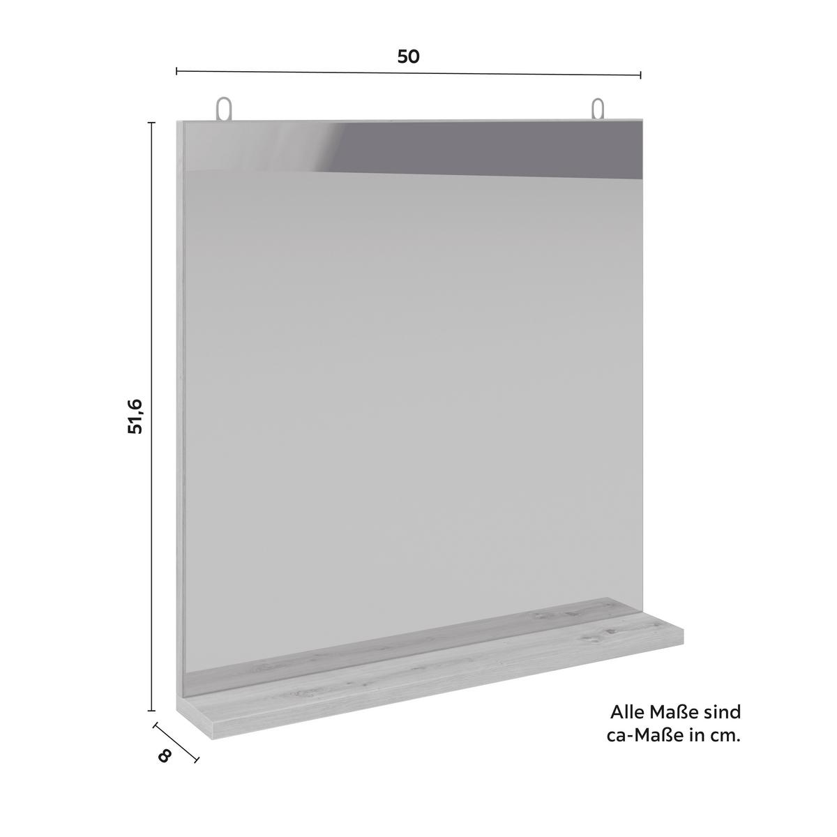 Koupelna Wick 5 -dílná přírodní/bílá - bílá/přírodní barvy, Moderní, kov/kompozitní dřevo - Bessagi Home