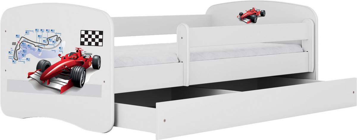 Kinder-/Juniorbett Babydreams inkl. Matratze 80x160 - Birkefarben/Weiß, MODERN, Holz/Holzwerkstoff (80/160cm) - MID.YOU