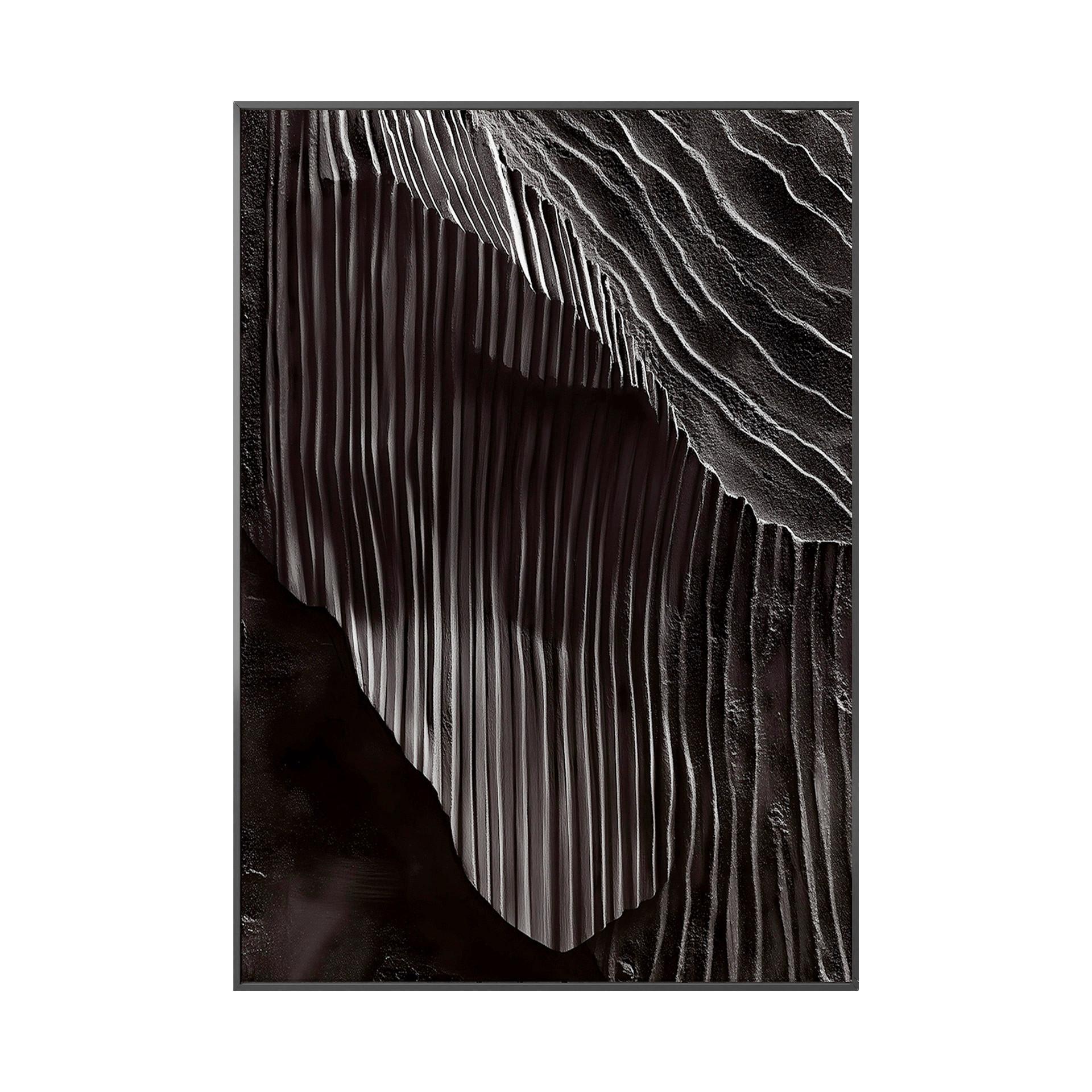 OBRAZ NA PLÁTNE BOLD - čierna/biela, Basics, drevo/textil (70/100cm)