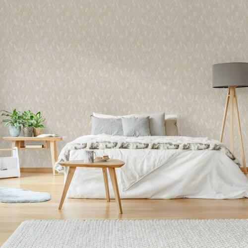 Vliestapete Ethnic Stitch - Grau, Basics, Papier/Kunststoff (52/1005cm)