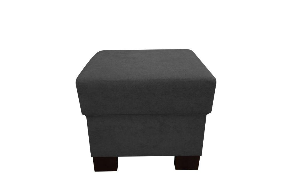 Taburetka CHANDLER, grafitová, max. do 150 kg - hnedá/grafitová, Design, drevo/textil (51/43/51cm) - Ondega