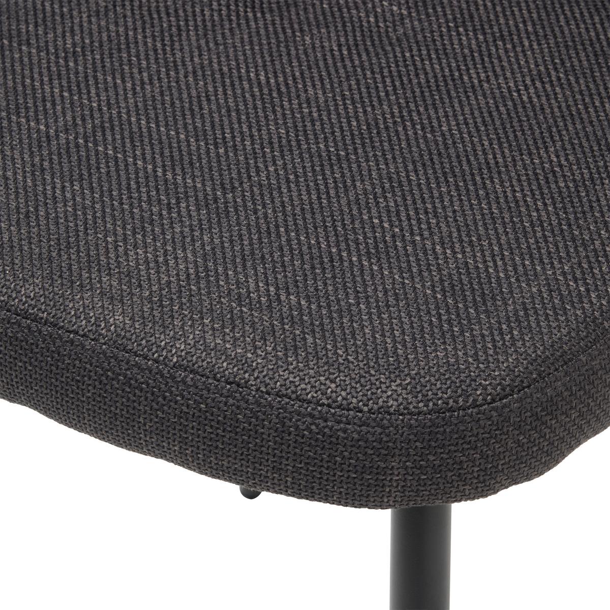 Vierfußstuhl Flo Webstoff Anthrazit, B: 49 Cm - Anthrazit/Schwarz, KONVENTIONELL, Textil/Metall (49/78/58cm) - MID.YOU