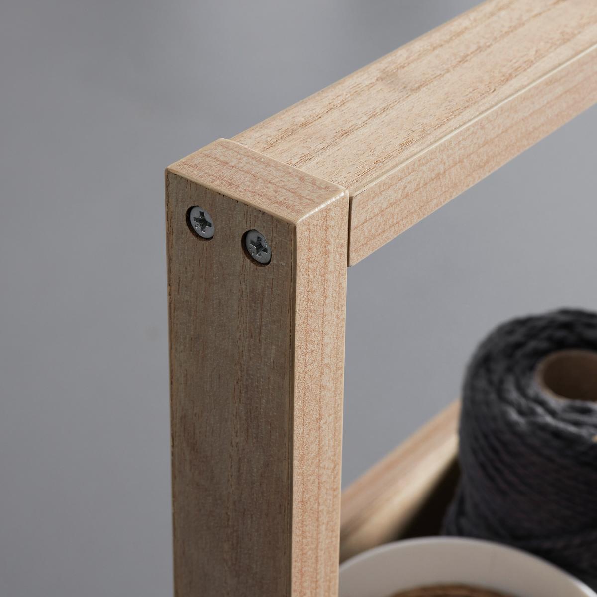 Regál DENIS - přírodní barvy, Moderní, dřevo/kompozitní dřevo (26,5/70,5/18cm) - Bessagi Home