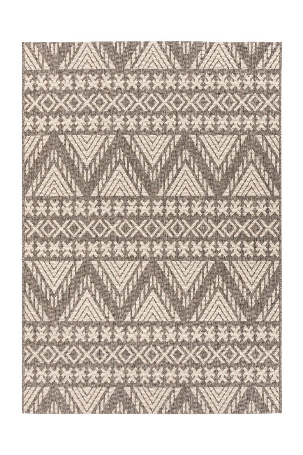 Flachwebteppich Splash 500 Braun/creme, 120x170 Cm - Creme/Braun, KONVENTIONELL, Textil (120/170cm)