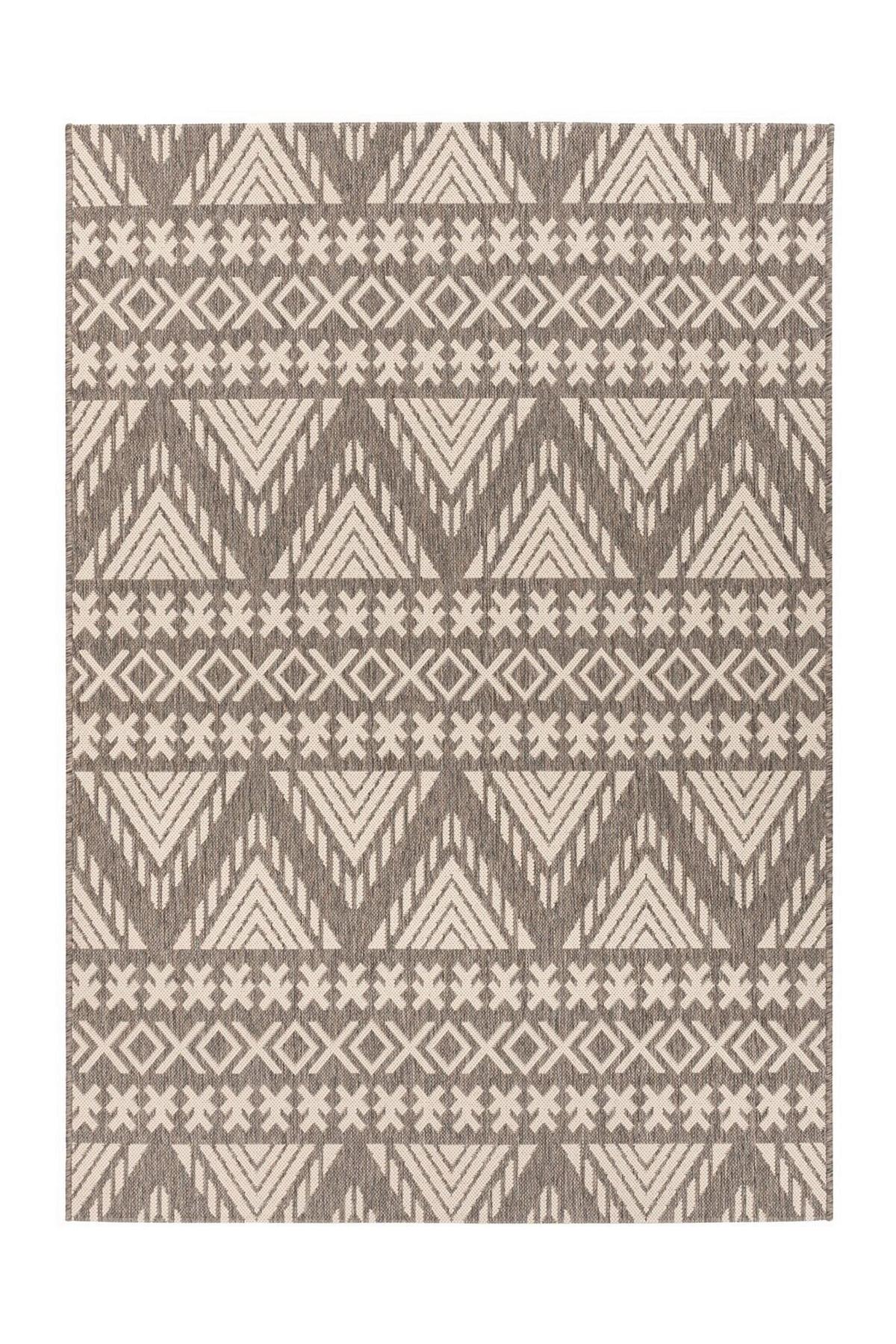 Flachwebteppich Splash 500 Braun/creme, 120x170 Cm - Creme/Braun, KONVENTIONELL, Textil (120/170cm)