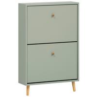 Schuhkipper Bjarne, Salbeigrün B: 59,8 Cm - Salbeigrün/Weiß, Design, Holzwerkstoff (59,8/92,2/19,55cm) - MID.YOU