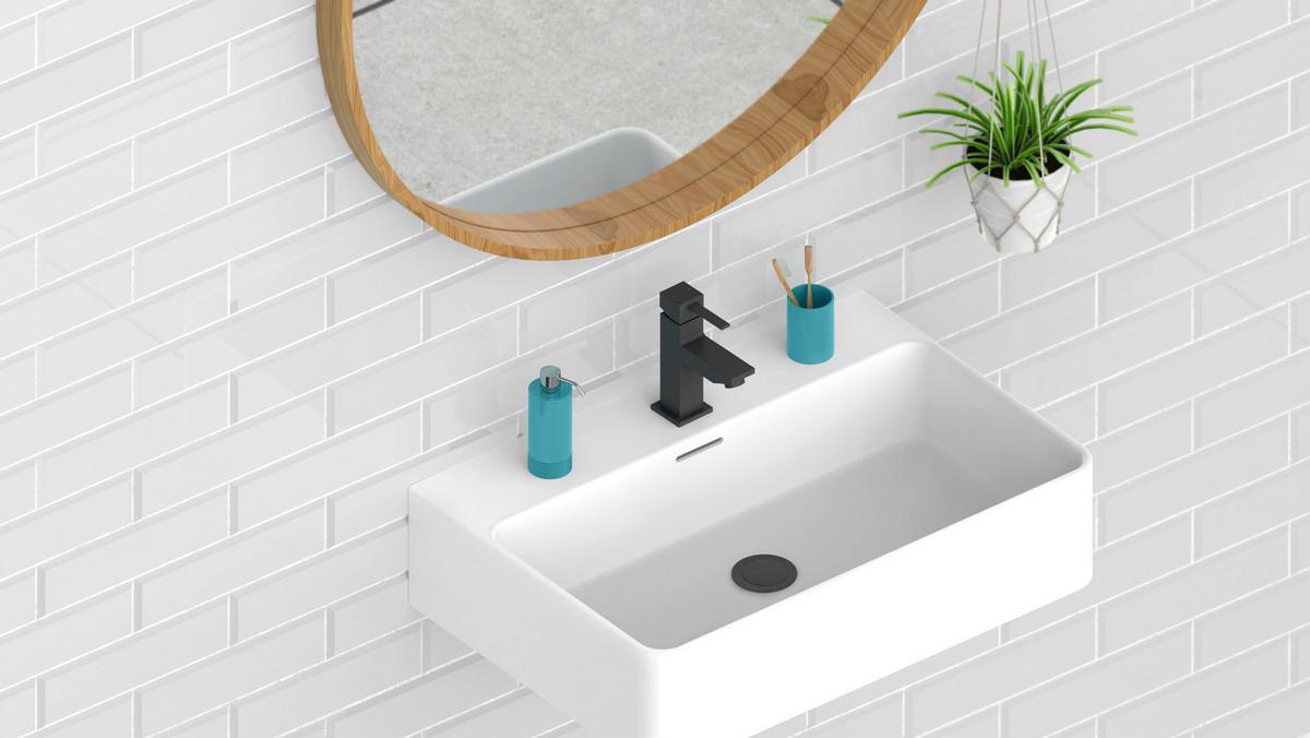 Waschtischarmatur Calvino Ni075thi-B - Schwarz, KONVENTIONELL, Metall (5/16/13cm)