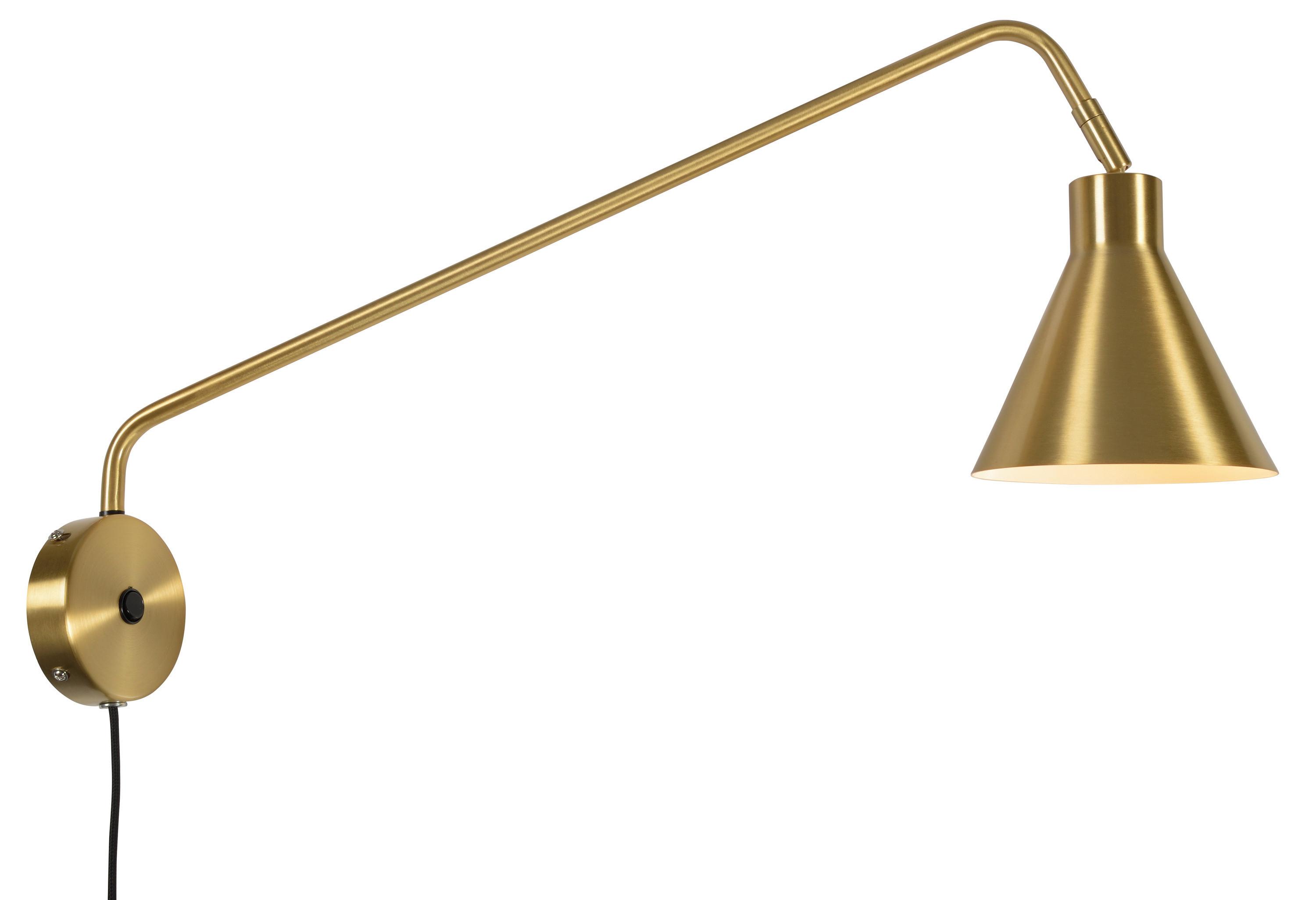 Wandleuchte Lyon 1-Flammig drehbar und Schwenkbar - Goldfarben, Design, Metall (25/68cm) - It's about Romi