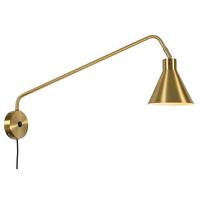 Wandleuchte Lyon 1-flammig Drehbar Und Schwenkbar - Goldfarben, Design, Metall (25/68cm) - It's about Romi