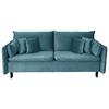 Schlafsofa Mit Bettkasten Orlando Blau B: 220 Cm - Blau/Schwarz, Design, Textil (220/96/102cm) - MID.YOU