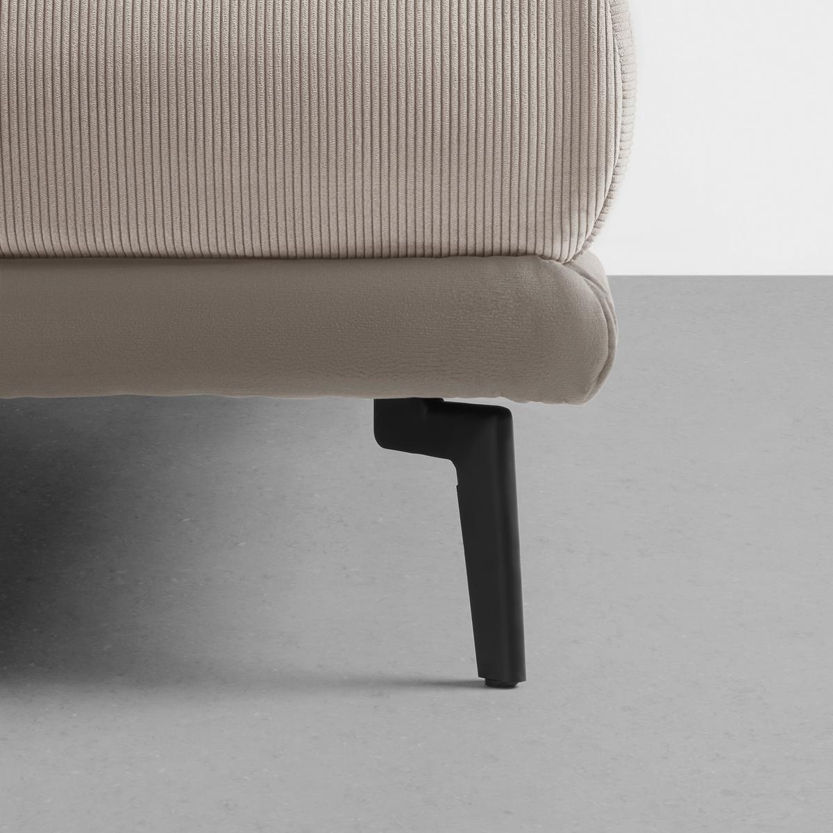 Rohová sedačka NUOVO, obojstranná, sivohnedá - čierna/taupe, Modern, kov/textil (245/190cm) - Mömax