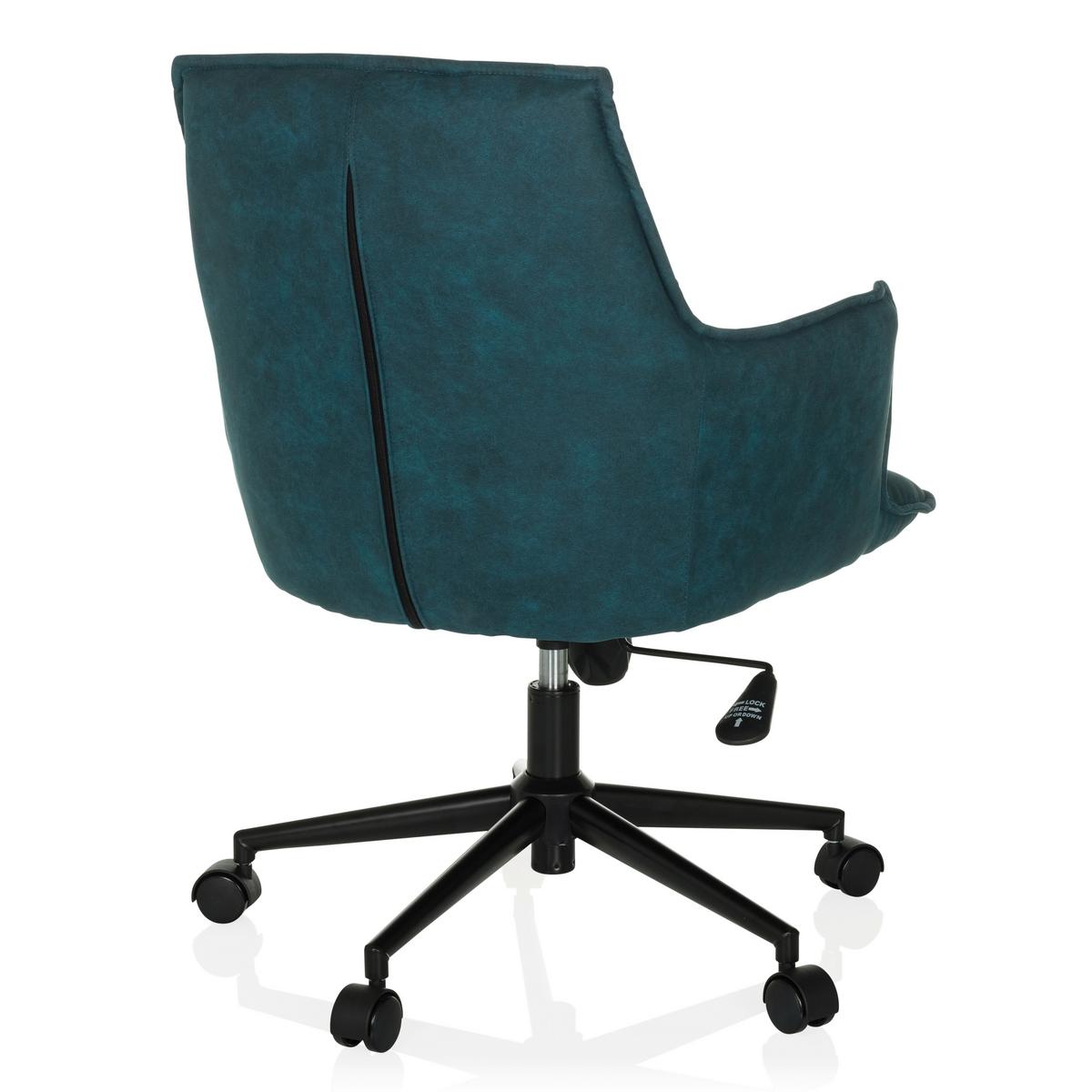 Drehstuhl Solao Life Dunkelblau B: 54 cm - Schwarz/Dunkelblau, MODERN, Kunststoff/Textil (54/85/70cm) - MID.YOU