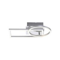 LED-Deckenleuchte Iven L: 37 cm, 2-Flammig - Silberfarben, Design, Kunststoff/Metall (37/26/83cm)