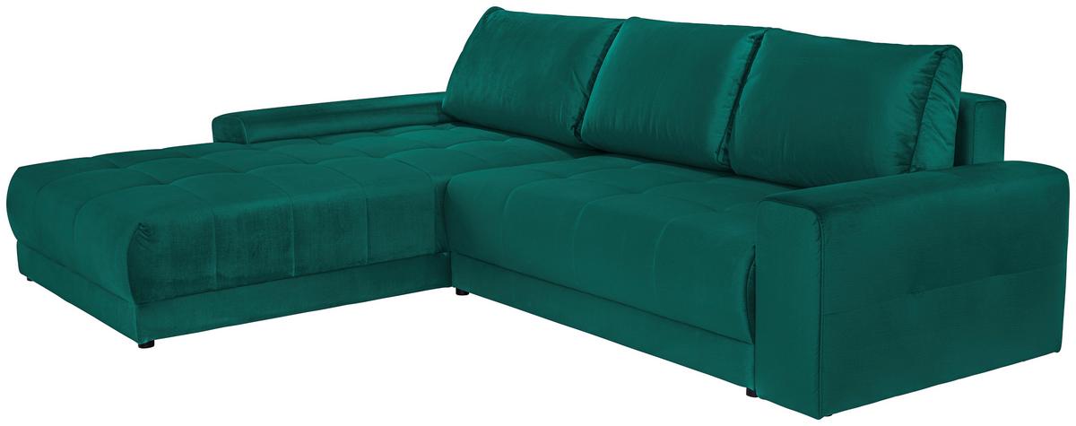 Rohová sedacia súprava Adria, smaragdovozelená - smaragdovozelená, Modern, textil (213/308cm) - Luca Bessoni