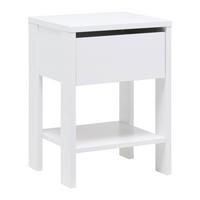 Nočný stolík NIZZA š. 42 cm - biela, Romantik / Landhaus, drevo (42/57,5/36cm)