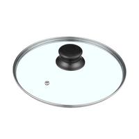 Deckel Ines D: 24 cm Metall/Kunststoff/Glas - Edelstahlfarben/Transparent, Basics, Glas/Kunststoff (24cm) - Luca Bessoni