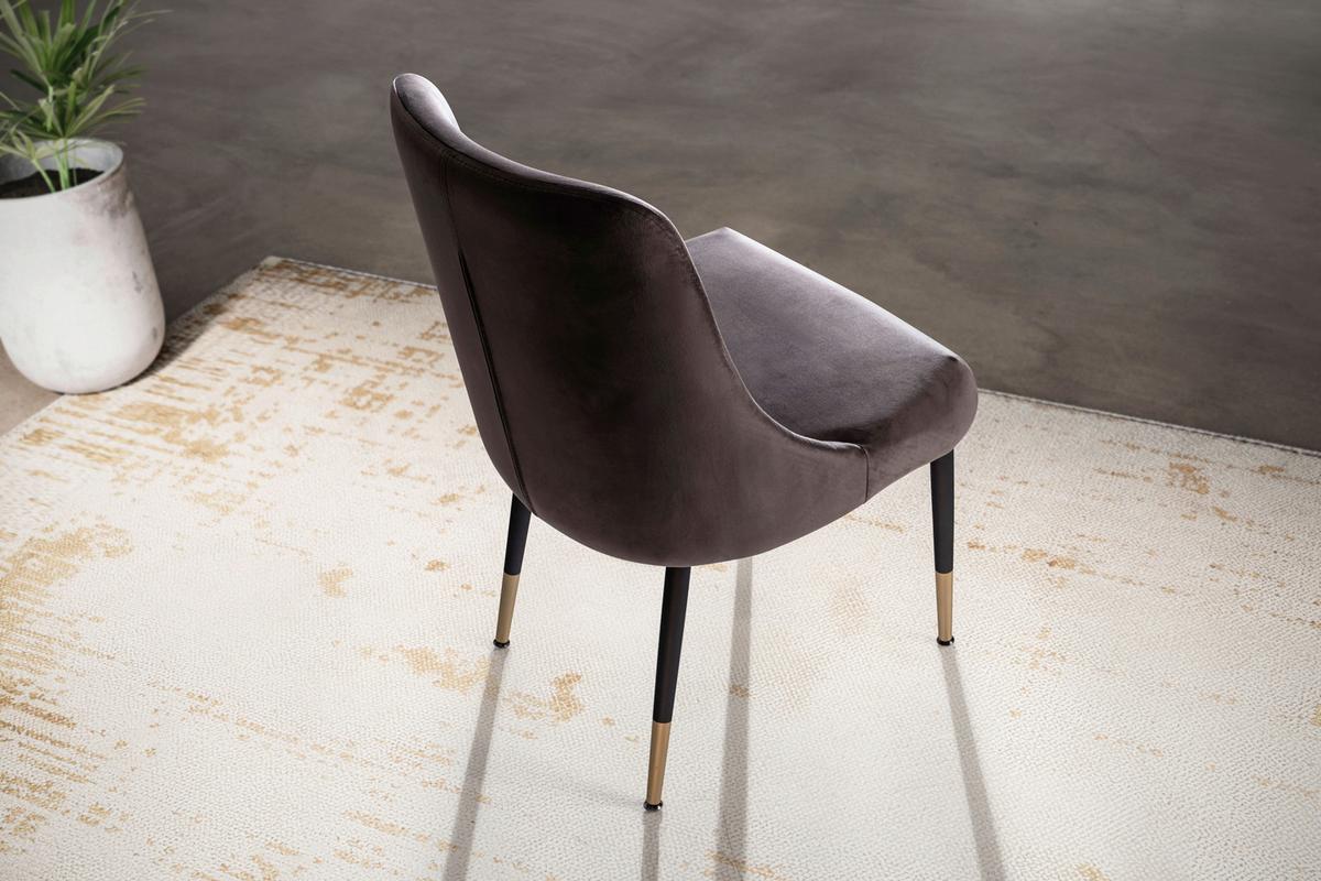 Stolička sivá/zlatá - čierna/sivá, Design, kov/textil (49/85/56cm) - Livetastic