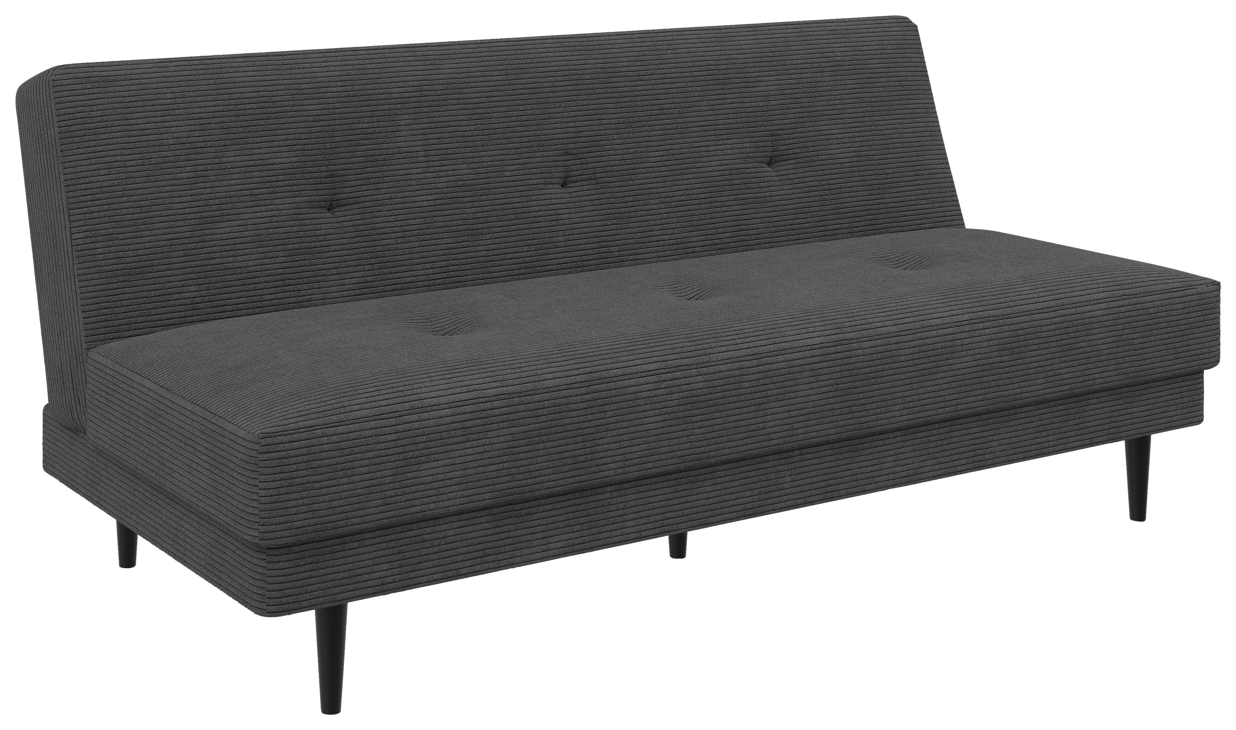 3-sitzer-sofa Muffin New Mit Schlaffunktion Anthrazit - Anthrazit/Schwarz, Basics, Textil (192/80/83cm)