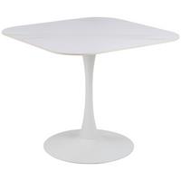 Keramický jídelní stůl MALTA 90 - bílá, Design, kov/keramika (90/75/90cm) - MID.YOU