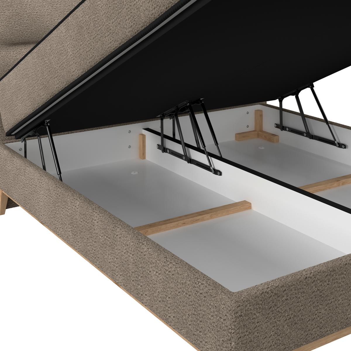 Boxbett Smile inkl. Matratze 180x200 - Taupe, KONVENTIONELL, Holz/Holzwerkstoff (180/200cm) - James Wood