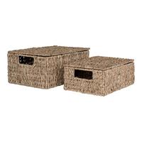Korbset Venoso Braun 2-teilig - Braun, Design, Holz (28/20/11cm)