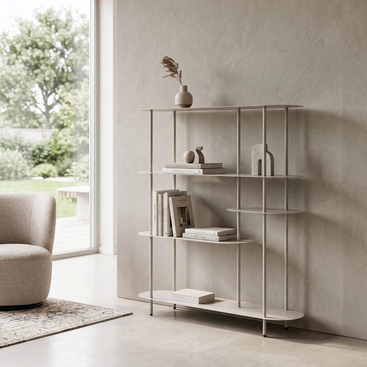 REGAL Rieti, Greige B: 118 cm - Greige, Design, Metall (118/139/31cm) - MID.YOU