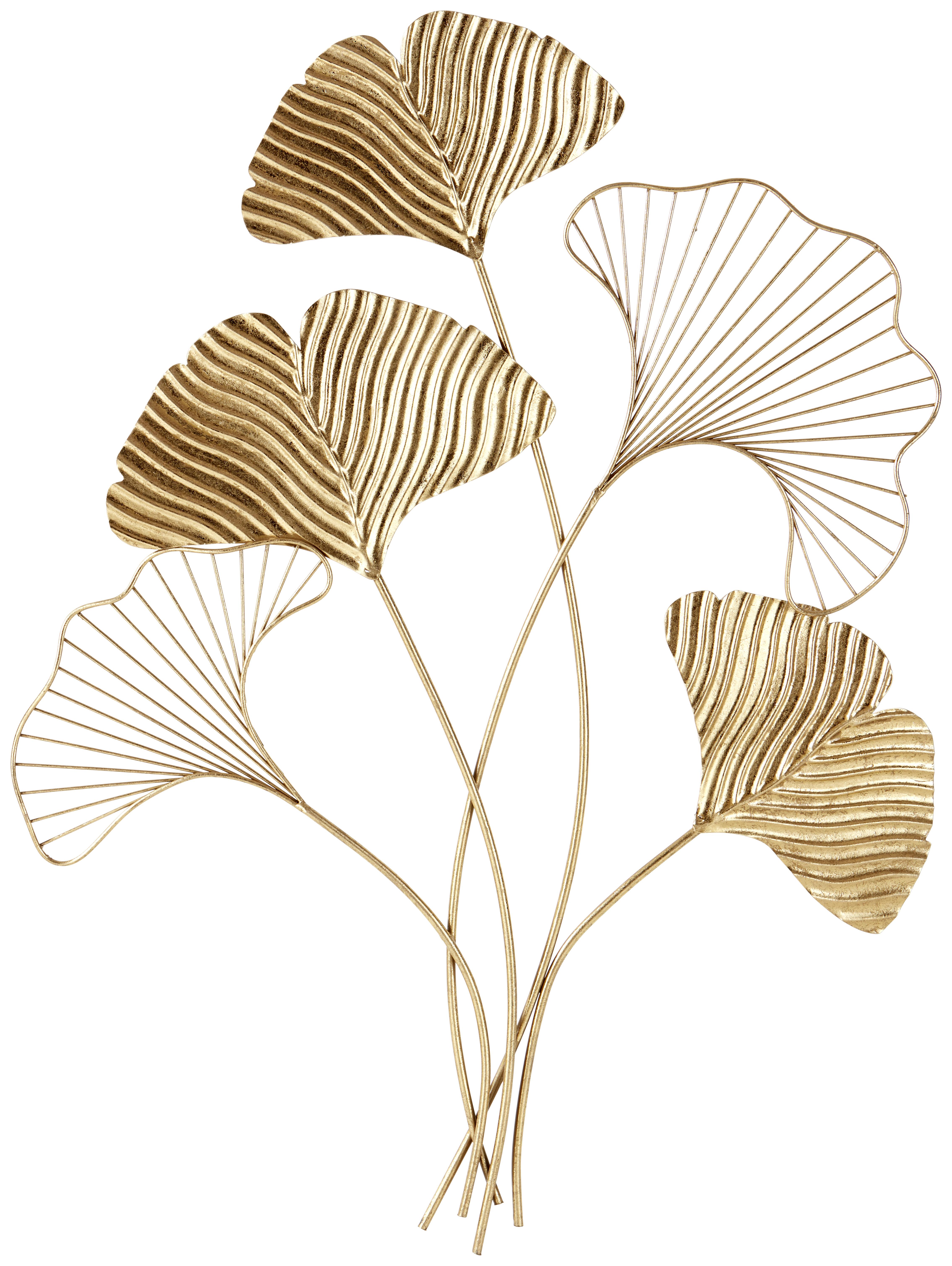 Wanddeko Cajetan Blätter Gold 57x79 cm - Goldfarben, Basics, Metall (57/79cm) - Luca Bessoni