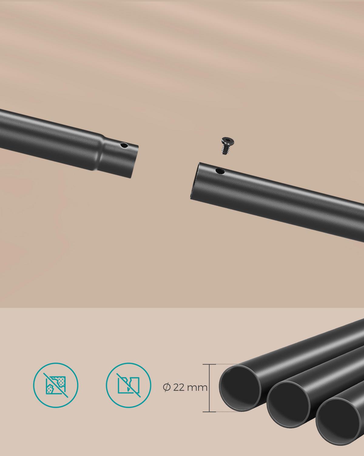 Kleiderwagen Braun/schwarz B: 98,5 Cm - Schwarz/Braun, Basics, Holzwerkstoff/Kunststoff (98,5/156,8/39,6cm)