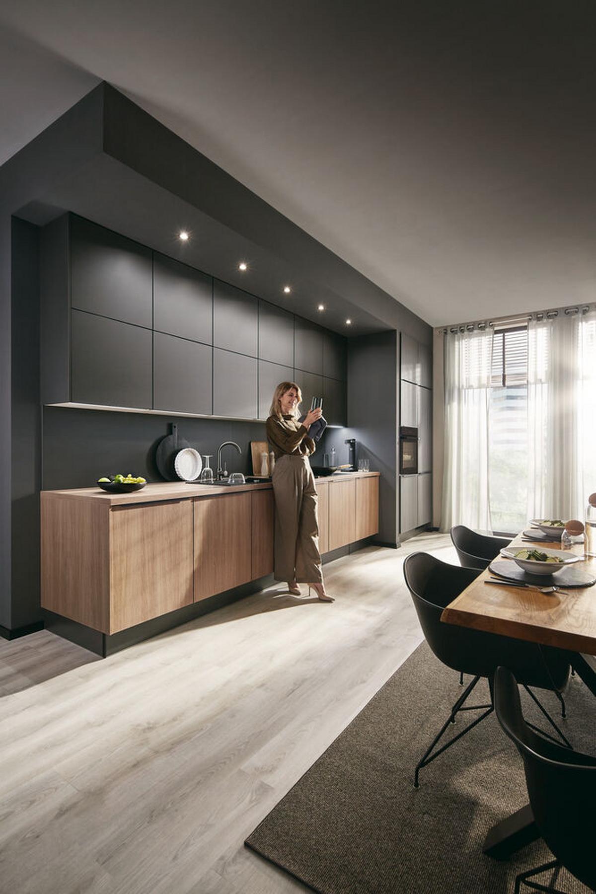 Einbauküchen Pn 210 Frei Planbar Modernes Design - Holzwerkstoff - Pino