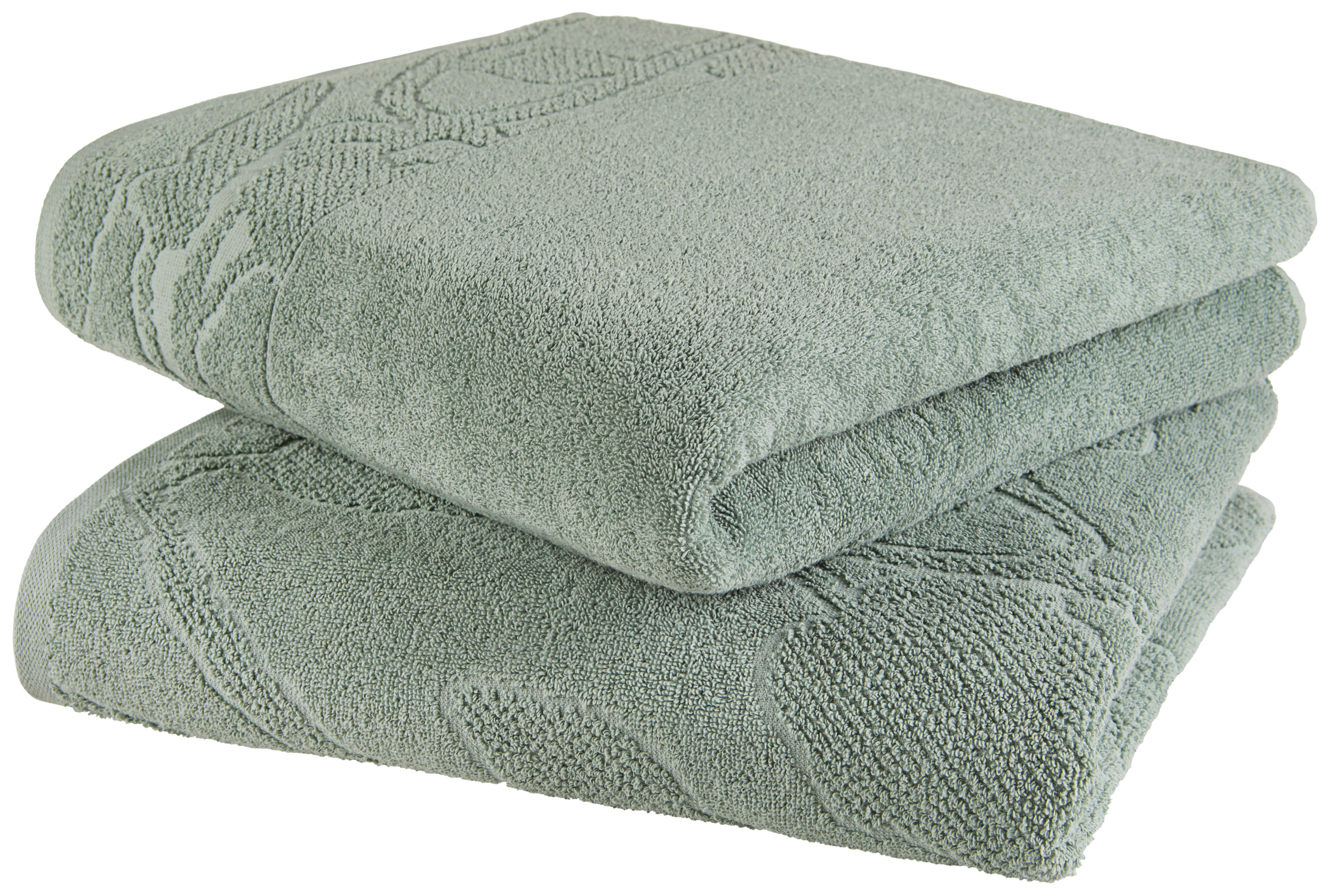 Duschtuchset Lucia 2er Pack - Mintgrün, ROMANTIK / LANDHAUS, Textil (70/130cm) - James Wood