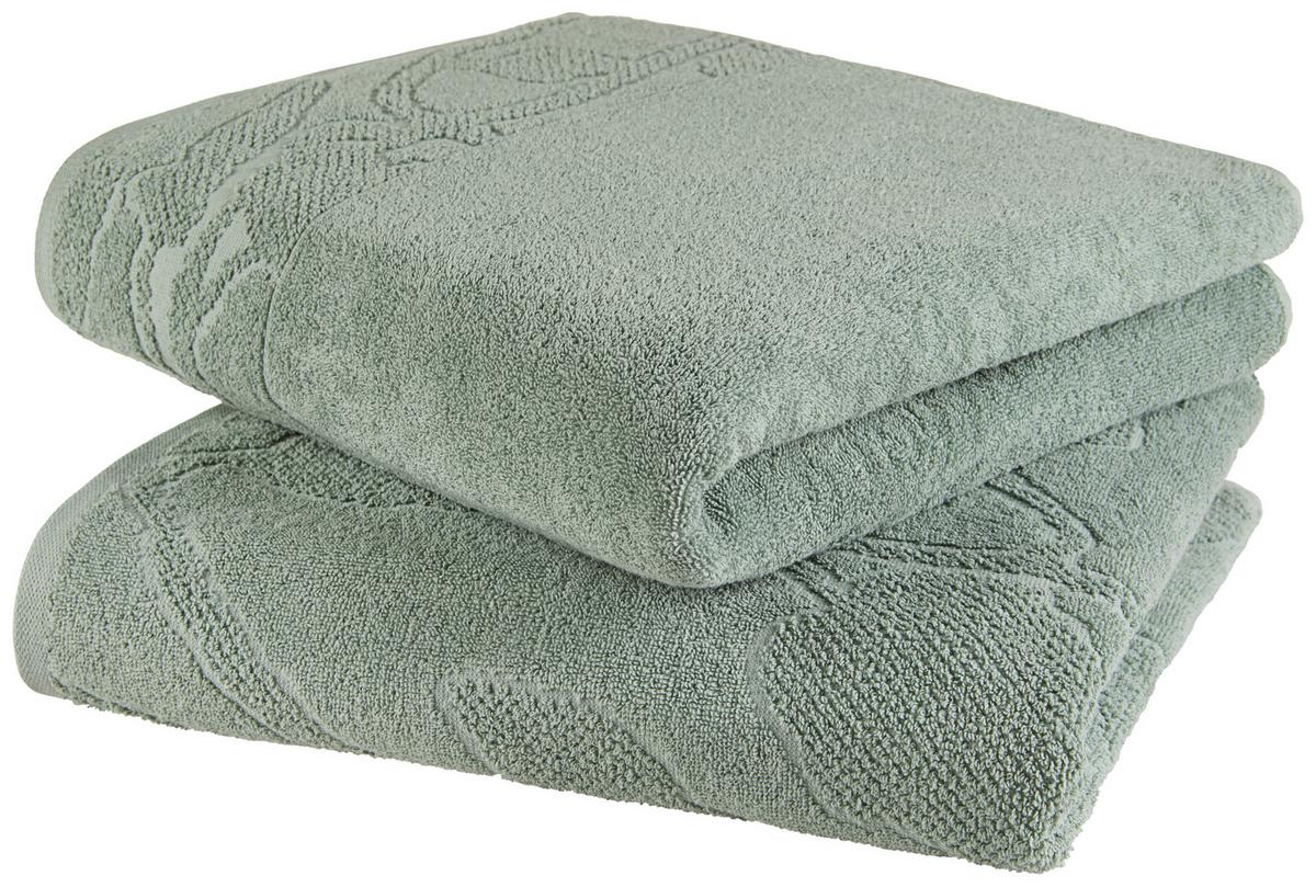 Duschtuchset Lucia 2er Pack - Mintgrün, ROMANTIK / LANDHAUS, Textil (70/130cm) - James Wood
