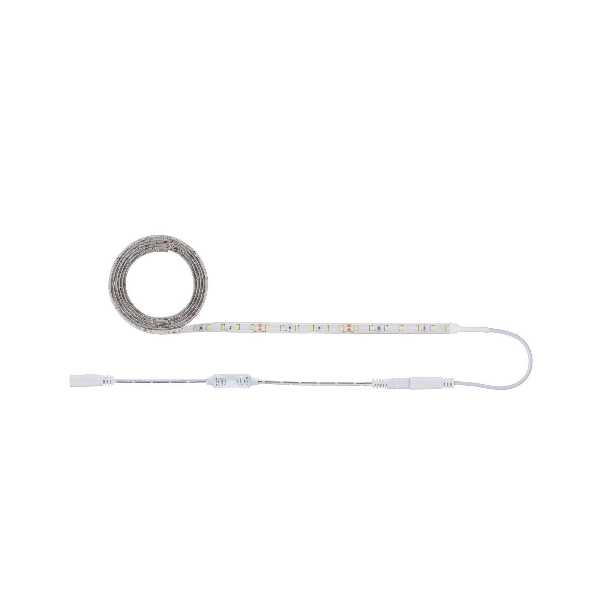 LED-Stripe 150 cm dimmbar mit On/Off-Schalter - Weiß, Basics, Kunststoff (150cm) - Paulmann