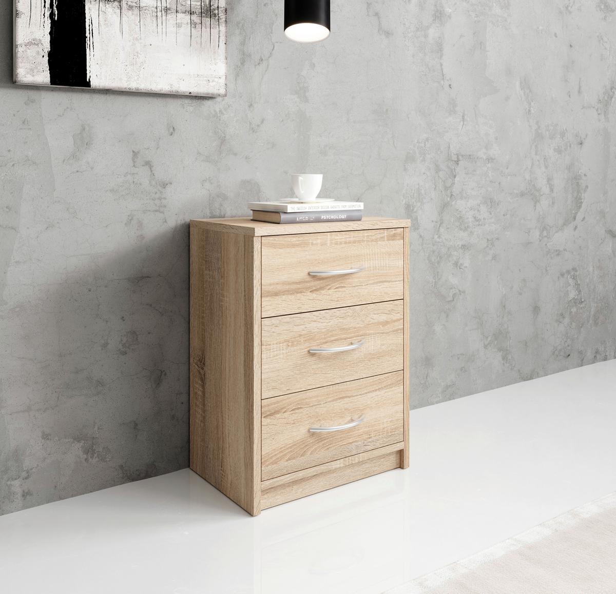 Nachtkästchen Pepe B: 38,5 Cm Sonoma Eiche - Sonoma Eiche, Basics (38,5/54/28,2cm) - P & B