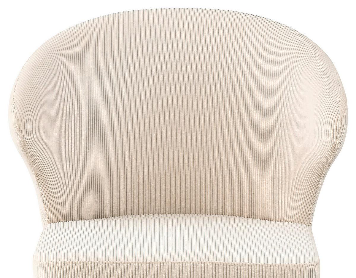 Stolička s podrúčkami béžová - čierna/béžová, Lifestyle, kov/textil (55/81,5/58cm) - Based